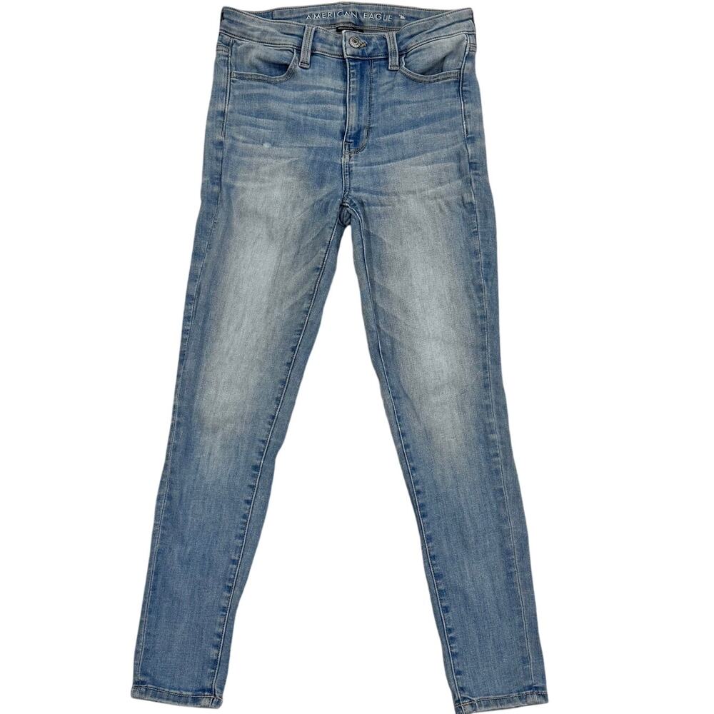 American Eagle Super Hi-Rise Jegging Medium Wash Women's 4 Short